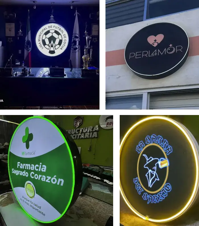 Bandera Luminosa 2 caras - Estructura Publicitaria México