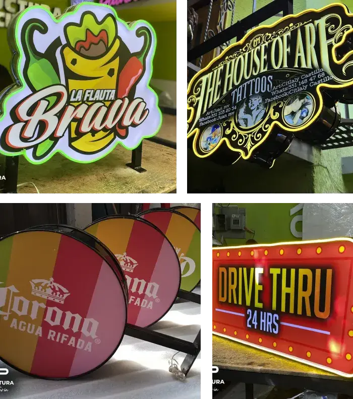 Anuncio Luminoso 3D Personalizado - Estructura Publicitaria México