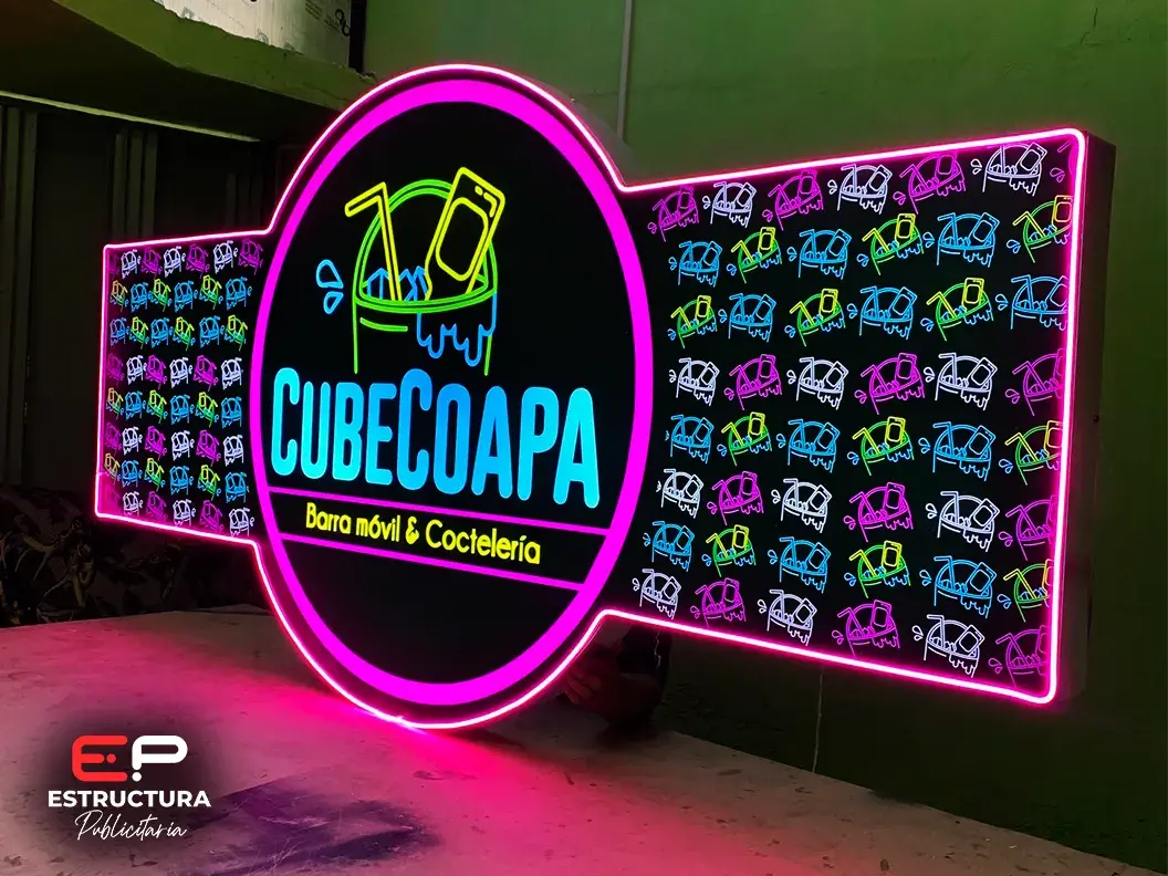 Anuncio Luminoso 3D Personalizado - Estructura Publicitaria México