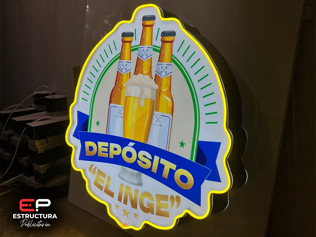 Anuncio Luminoso 3D Personalizado - Estructura Publicitaria México