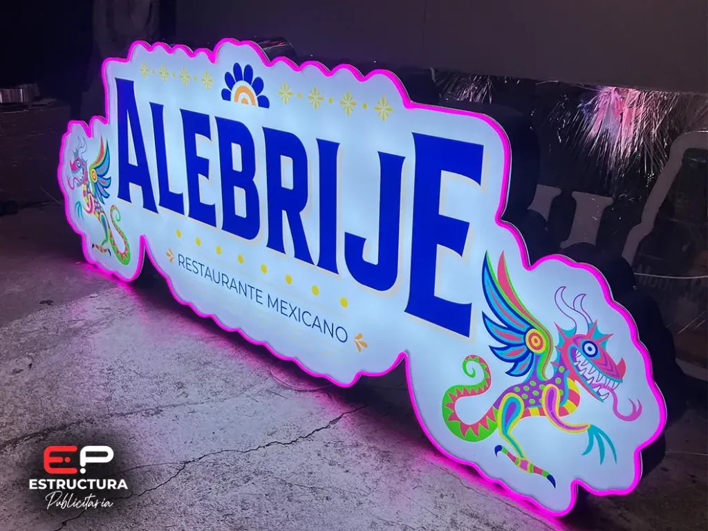 Anuncio Luminoso 3D Personalizado - Estructura Publicitaria México
