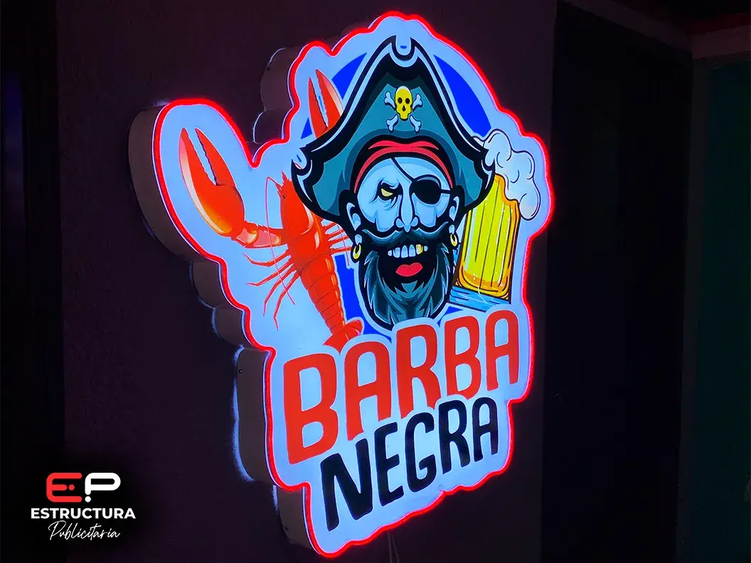 Anuncio Luminoso 3D Personalizado - Estructura Publicitaria México
