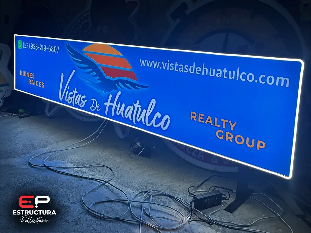 Cajas de luz - Anuncio Luminoso Rectangular - Estructura Publicitaria México
