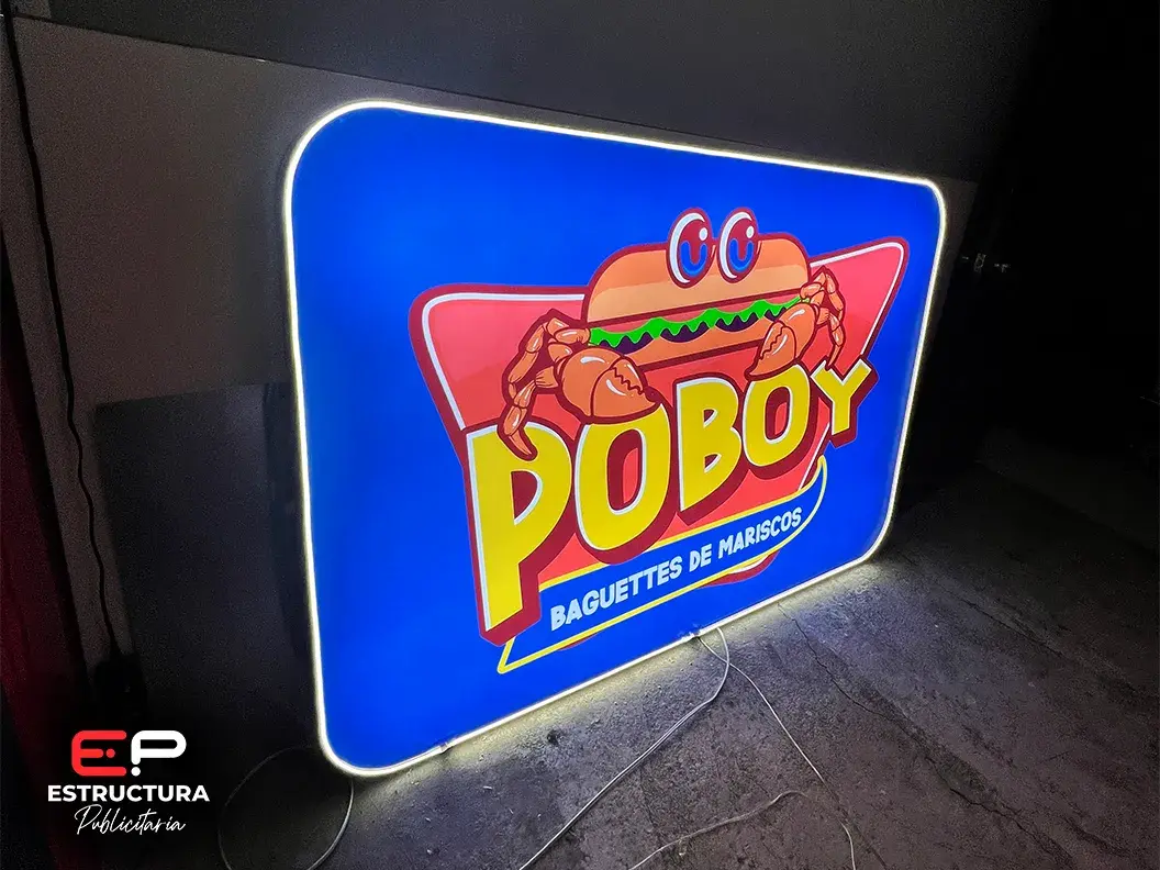 Cajas de luz - Anuncio Luminoso Rectangular - Estructura Publicitaria México