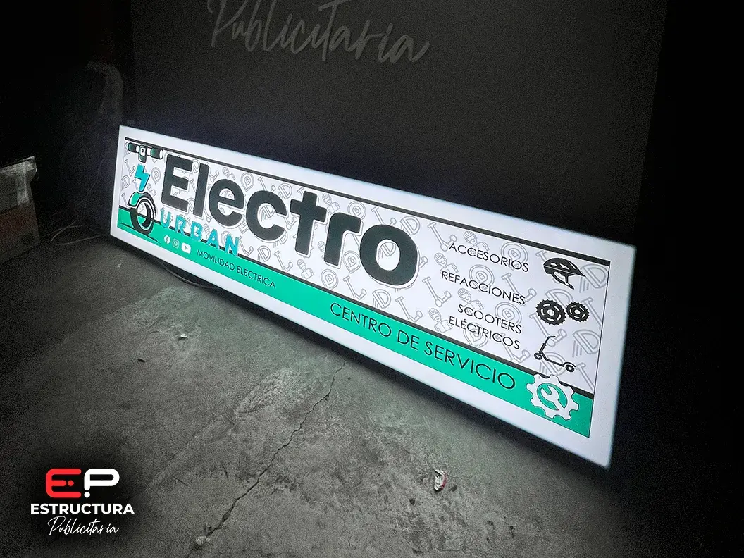 Cajas de luz - Anuncio Luminoso Rectangular - Estructura Publicitaria México