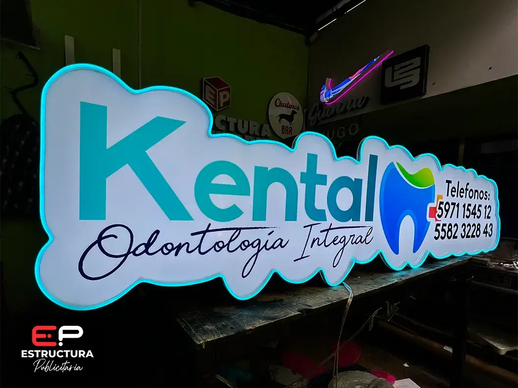 Anuncio Luminoso 3D Personalizado - Estructura Publicitaria México